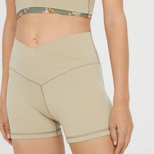 Aerie High Waisted Crossover Bike Shorts